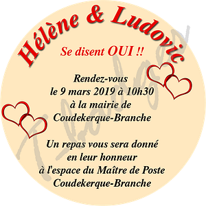 MAGNET FAIRE PART DE MARIAGE