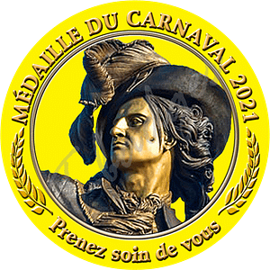 medaille du carnaval jaune