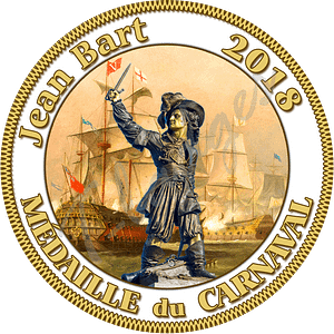 badge mm medaille du carnaval blanche