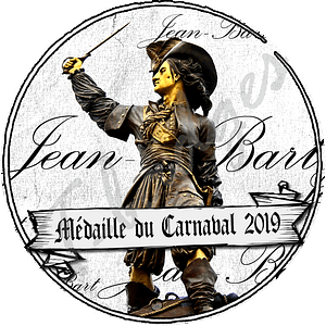 badge mm medaille du carnaval blanche