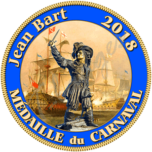 badge mm medaille du carnaval bleue