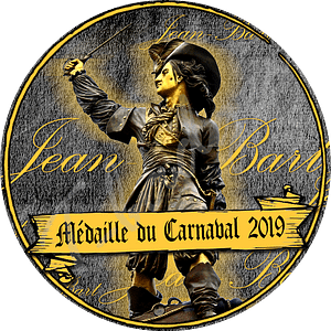 badge mm medaille du carnaval noire