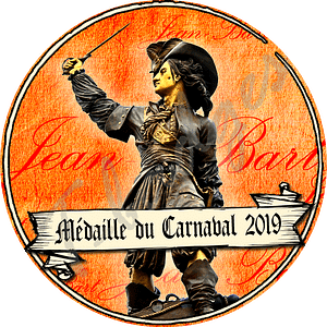 badge mm medaille du carnaval rouge