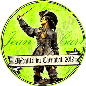 badge mm medaille du carnaval verte