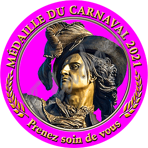 Ecusson brodé Mr Carnaval Rose - Carnaval de Dunkerque