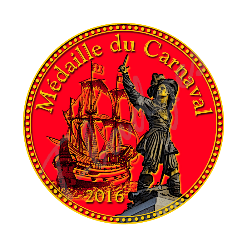 BADGE Carnaval De Dunkerque Tiens bon d'sus 75mm -  France